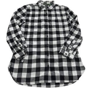 Stillwater Supply Co Shirt Womens Large Buffalo‎ Plaid Flannel Tunic Button Down